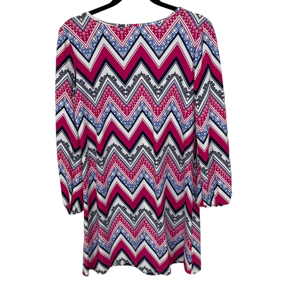 Jude Connally Geometric Pattern Shift Dress Medium - Picture 5 of 5